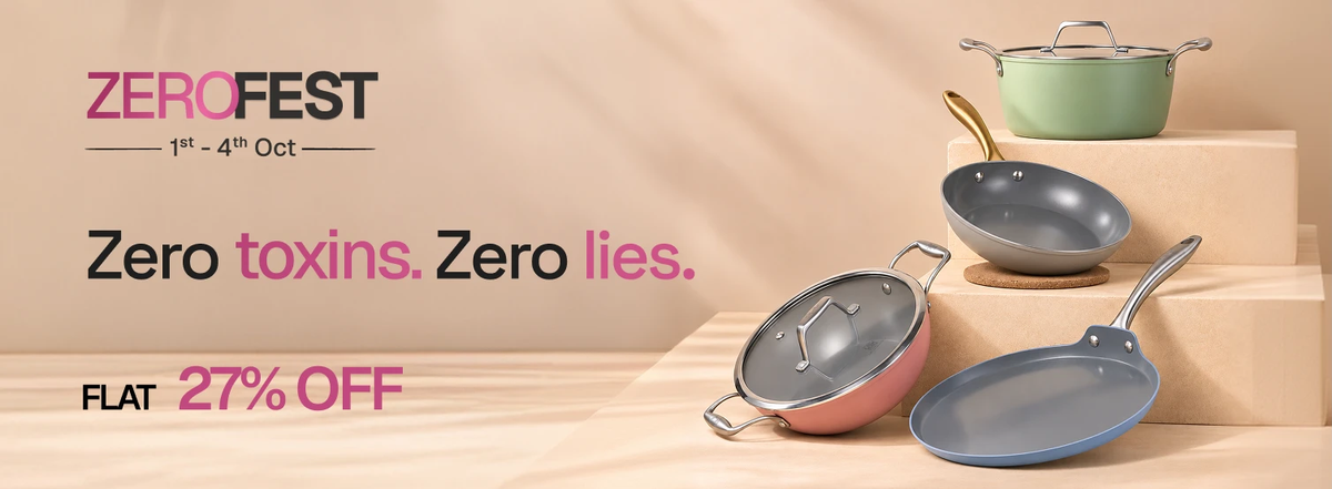ZeroFest, 1st to 4th Oct. Zero toxins. Zero lies. Flat 27% off.