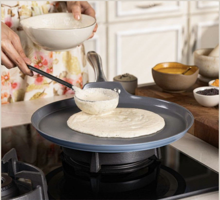 Dosa made on the Asai Ceramic Dosa Tawa