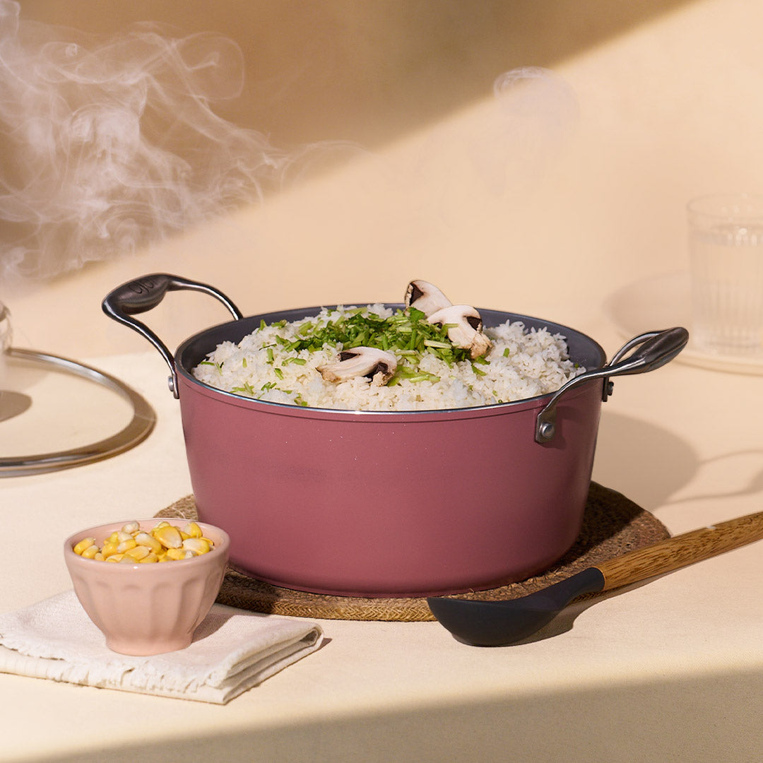 Kintsugi Pink Ceramic Dutch Oven  (4 L)