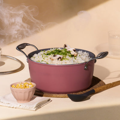 Kintsugi Pink Ceramic Dutch Oven  (4 L)