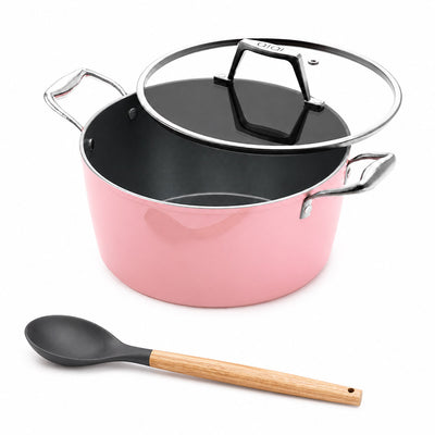 Kintsugi Pink Ceramic Dutch Oven  (4 L)