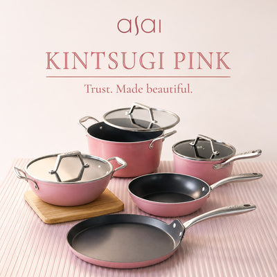 Kintsugi Pink Ceramic Dutch Oven  (4 L)