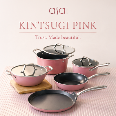 Kintsugi Pink Ceramic Kadai 2.5 Litre