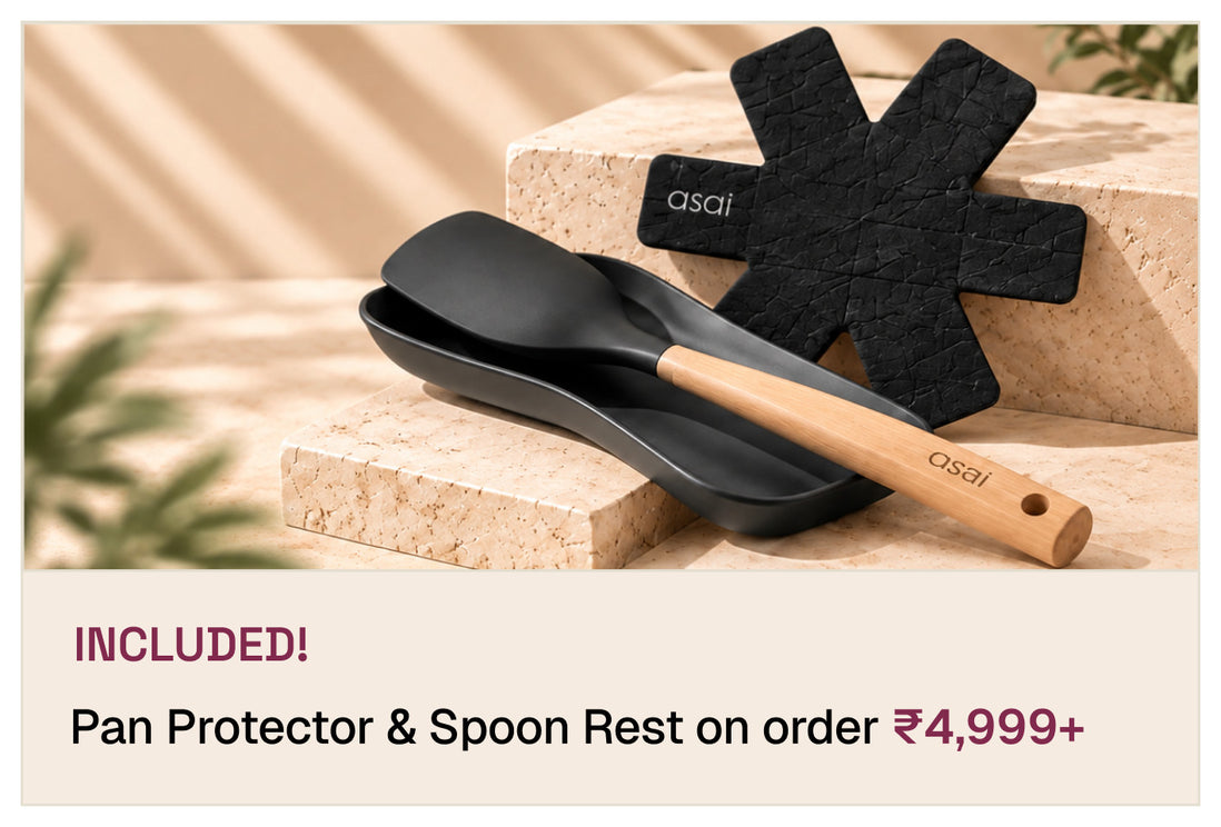 Included: Pan Protector & Spoon Rest on orders of ₹4,999+.
