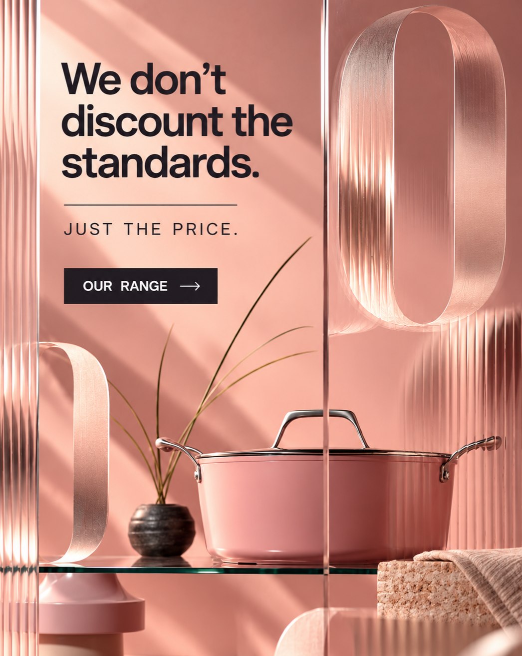 We don't discount the standards. Just the price. Asai Ceramic Dutch Oven in Kintsugi Pink.